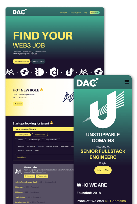 web design project for an HR company